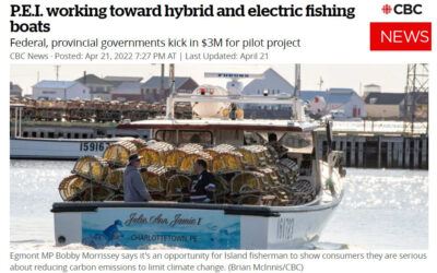 Canadian Federal and Provincial Government announced $3 million investment into hybrid fishing boat pilot